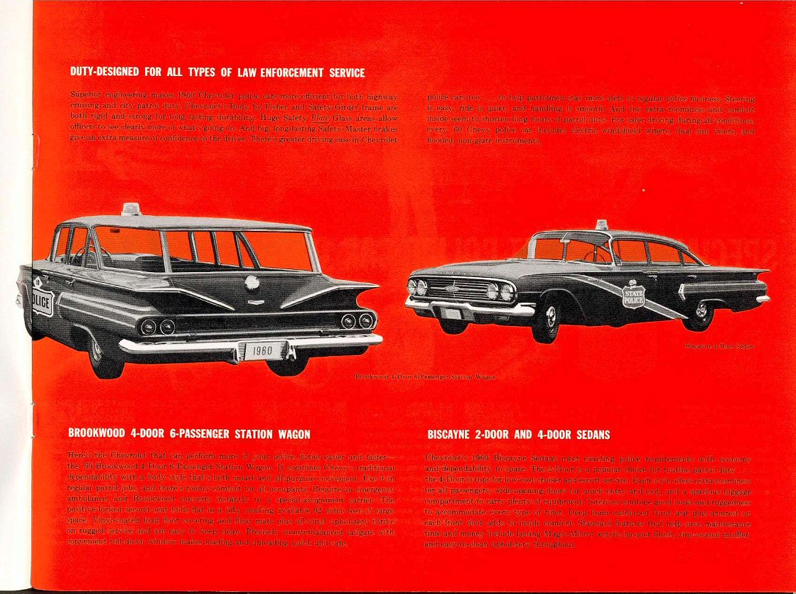 1960 Chevrolet Police Vehicles Brochure Page 5